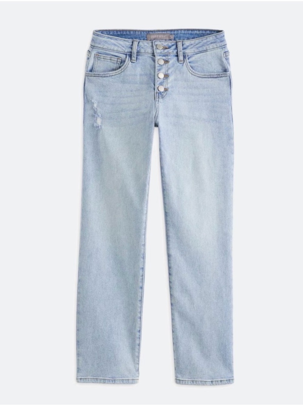 Just USA Pale Blue Straight Leg Jeans